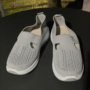 Gray Knit Slip-On Sneakers. Never been worn. Very breathable.